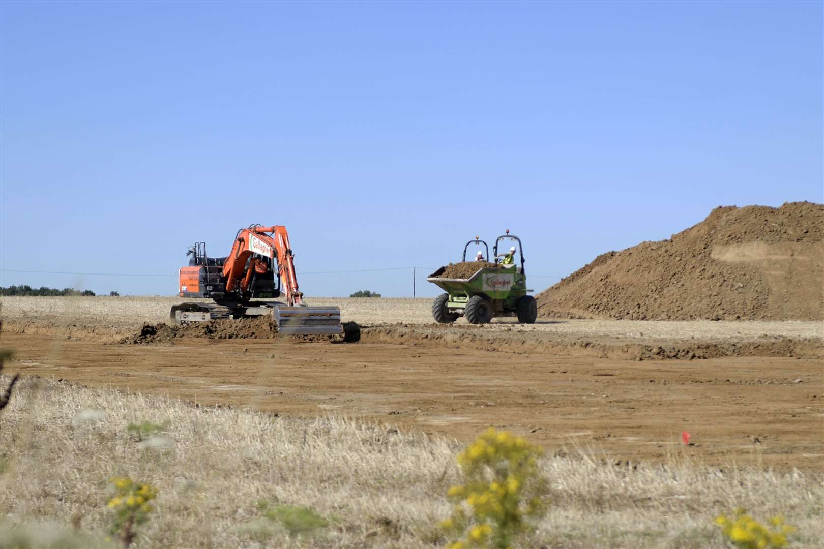 Work on the site in Sevington, Ashford. Picture: Barry Goodwin