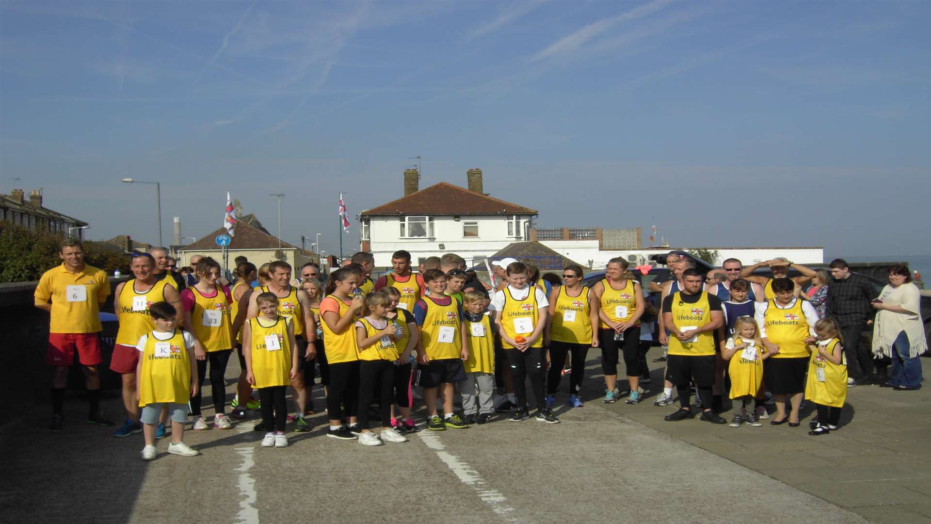 Dozens of runners at the 24th annual Lifeboat run.