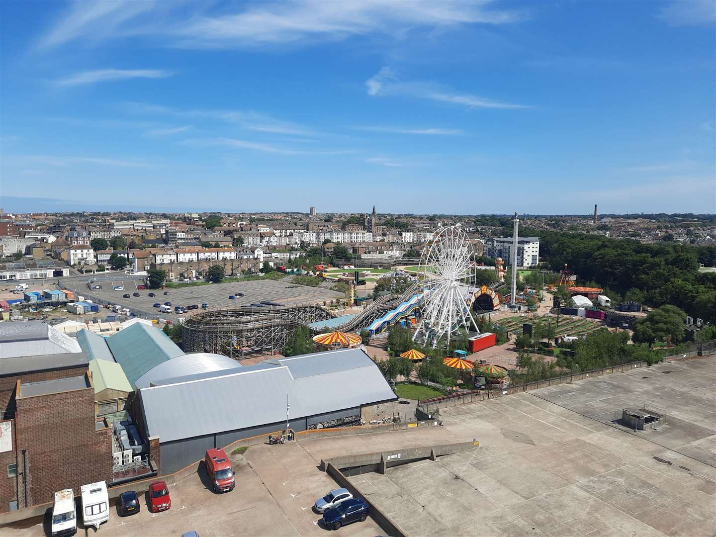 A view of Dreamland Margate from John Moss's flat