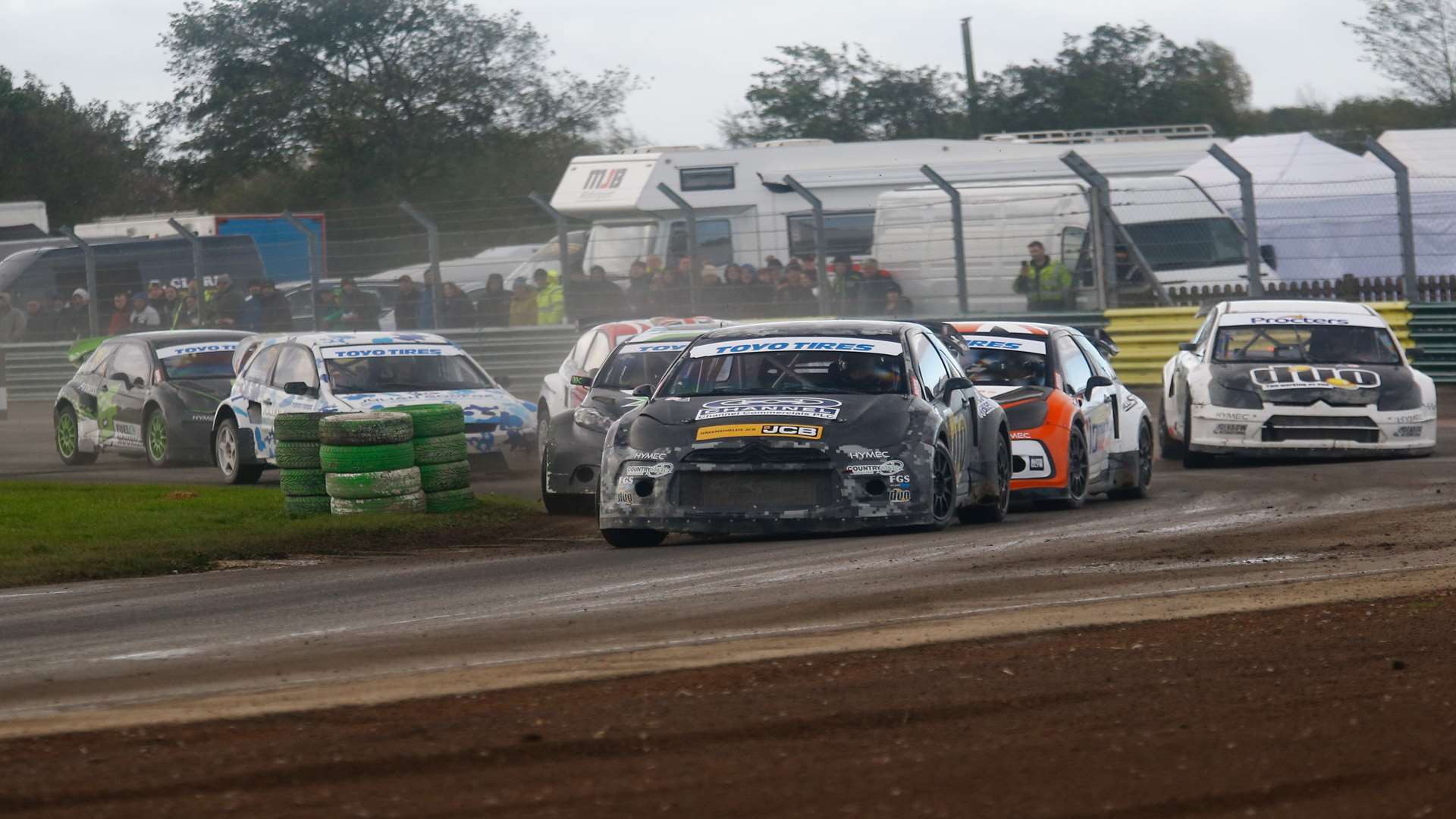 Heathcote leads the pack at Croft. Picture: Matt Bristow