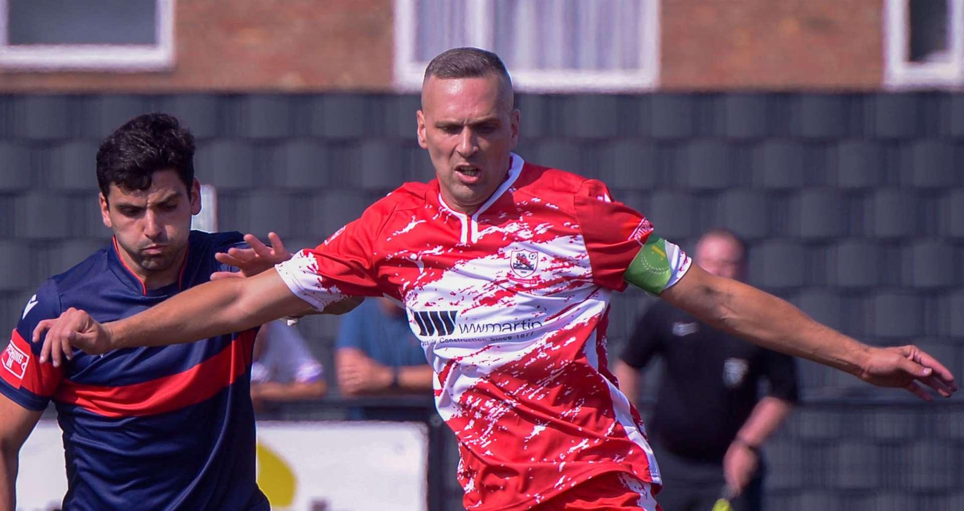 Joe Taylor - the Ramsgate captain’s 14th goal of the season proved in vain. Picture: Stuart Watson