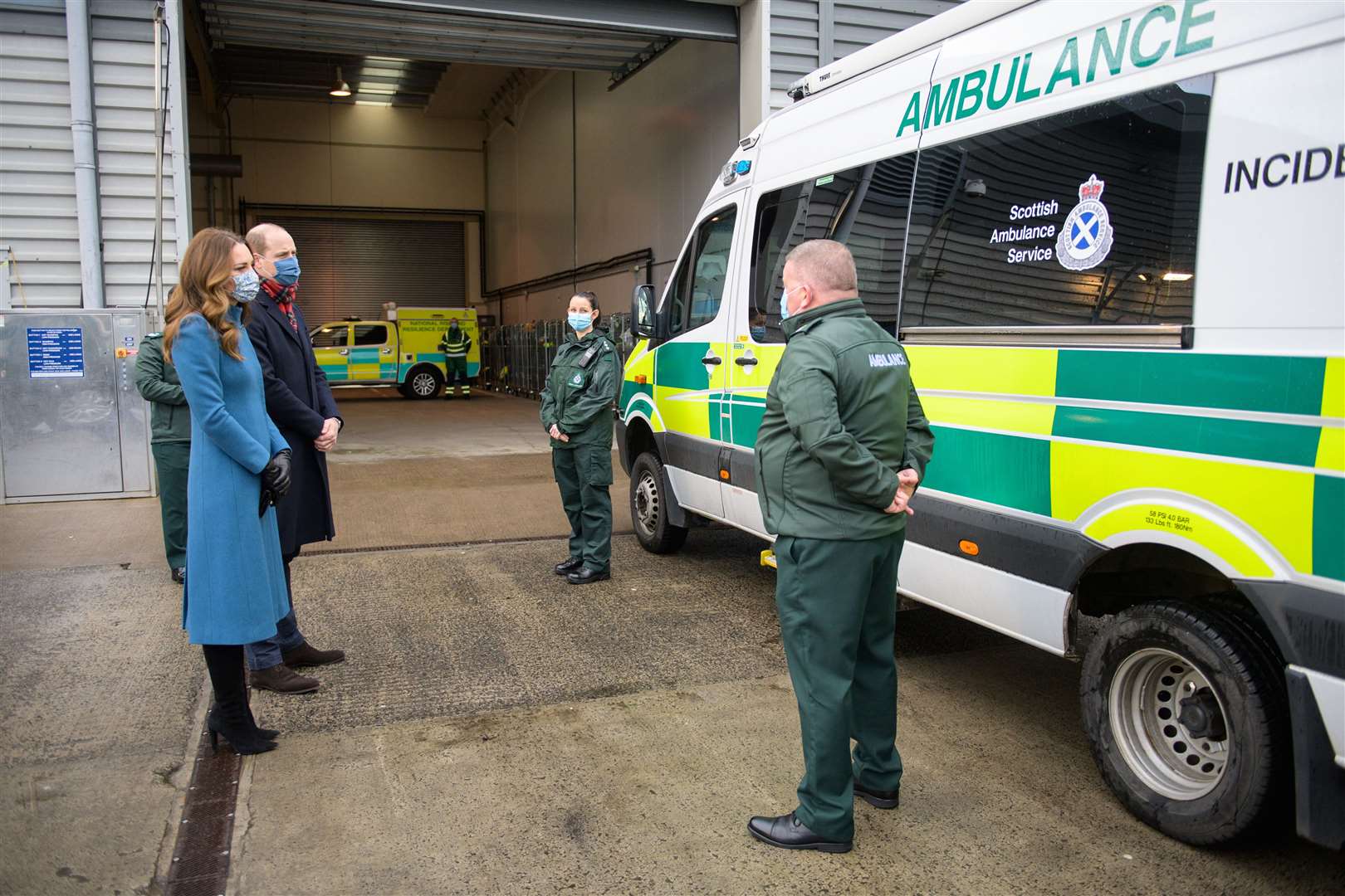 William and Kate during a visit to the Scottish Ambulance Service response centre in Newbridge (Wattie Cheung/PA)