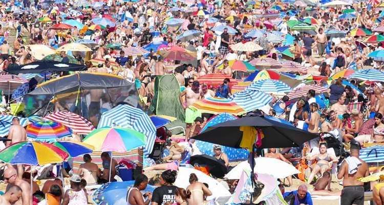 Packed Margate sands in June. Picture: Frank Leppard Photography