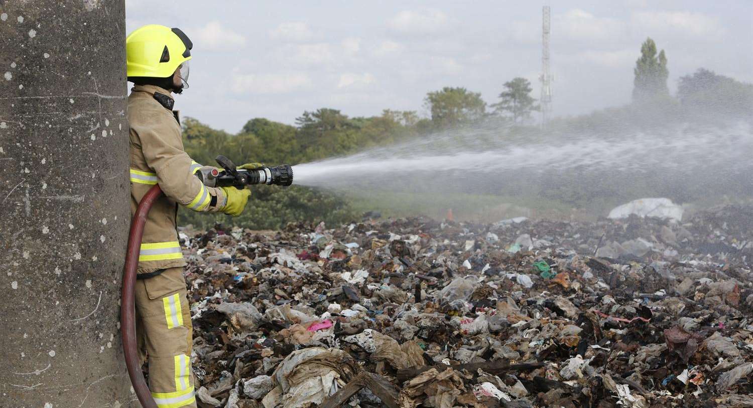 The aftermath of the fire, in Tovil