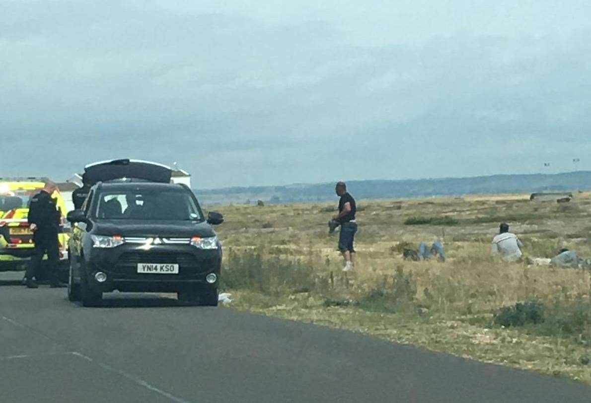 The group were spotted at Dungeness