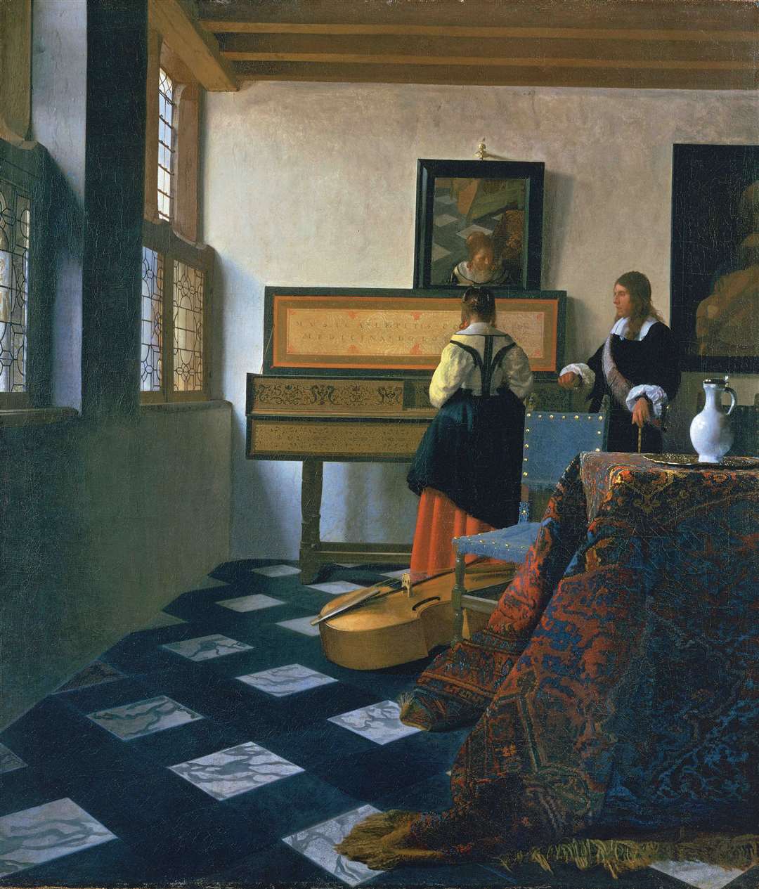 Vermeer’s The Music Lesson (Royal Collection Trust/©Her Majesty Queen Elizabeth II 2020/PA)