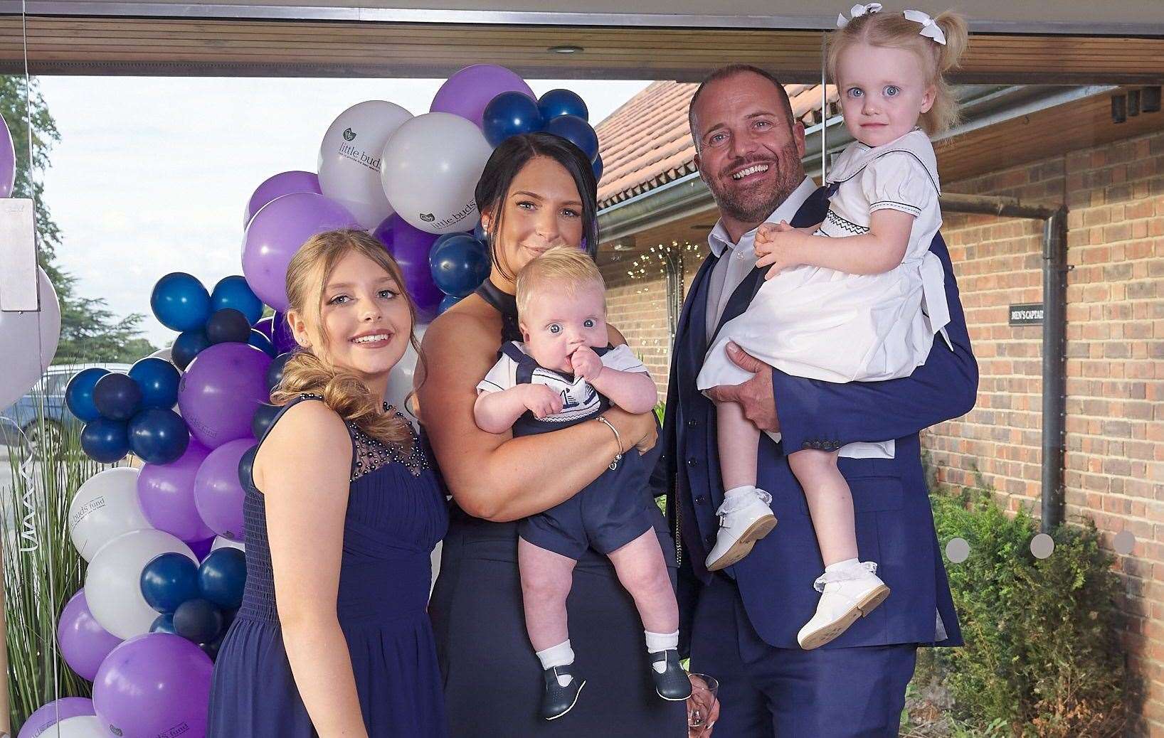 The Martin family attending their charity ball to raise money for Little Buds at Darent Valley Hospital. Picture: Hannah Martin
