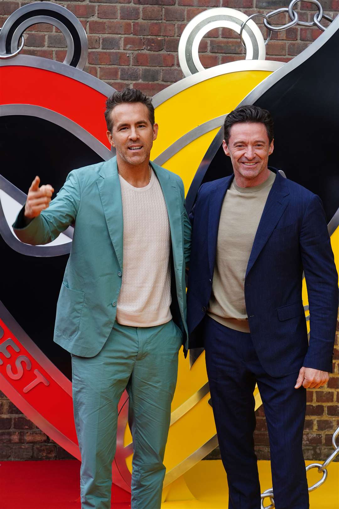 Ryan Reynolds and Hugh Jackman attending Deadpool and Wolverine UK sneak peek in London (Ian West/PA) .