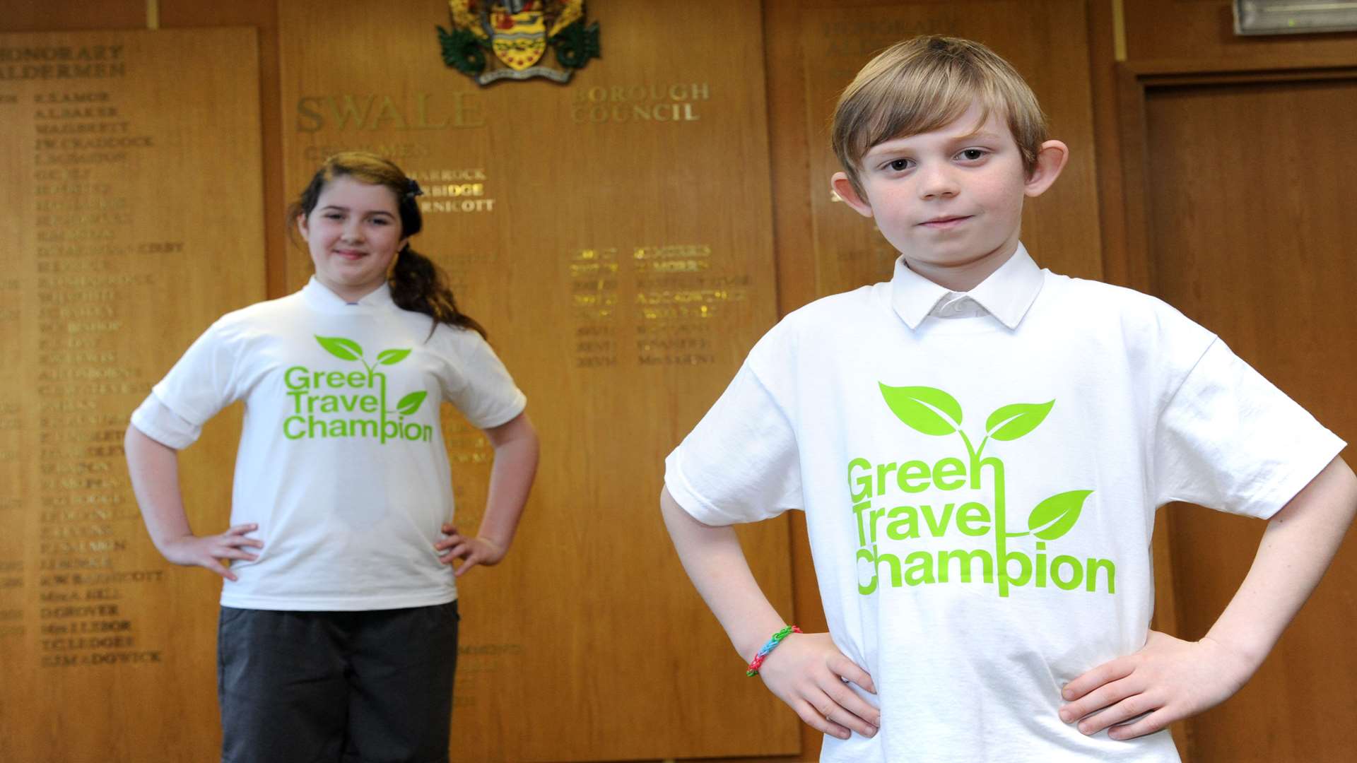 Green Travel Champions Abbie Fitzpatrick 10 and Finley Wicketts 8. There is still time for schools to submit their entries to the Green School Awards ahead of the May 15 deadline.