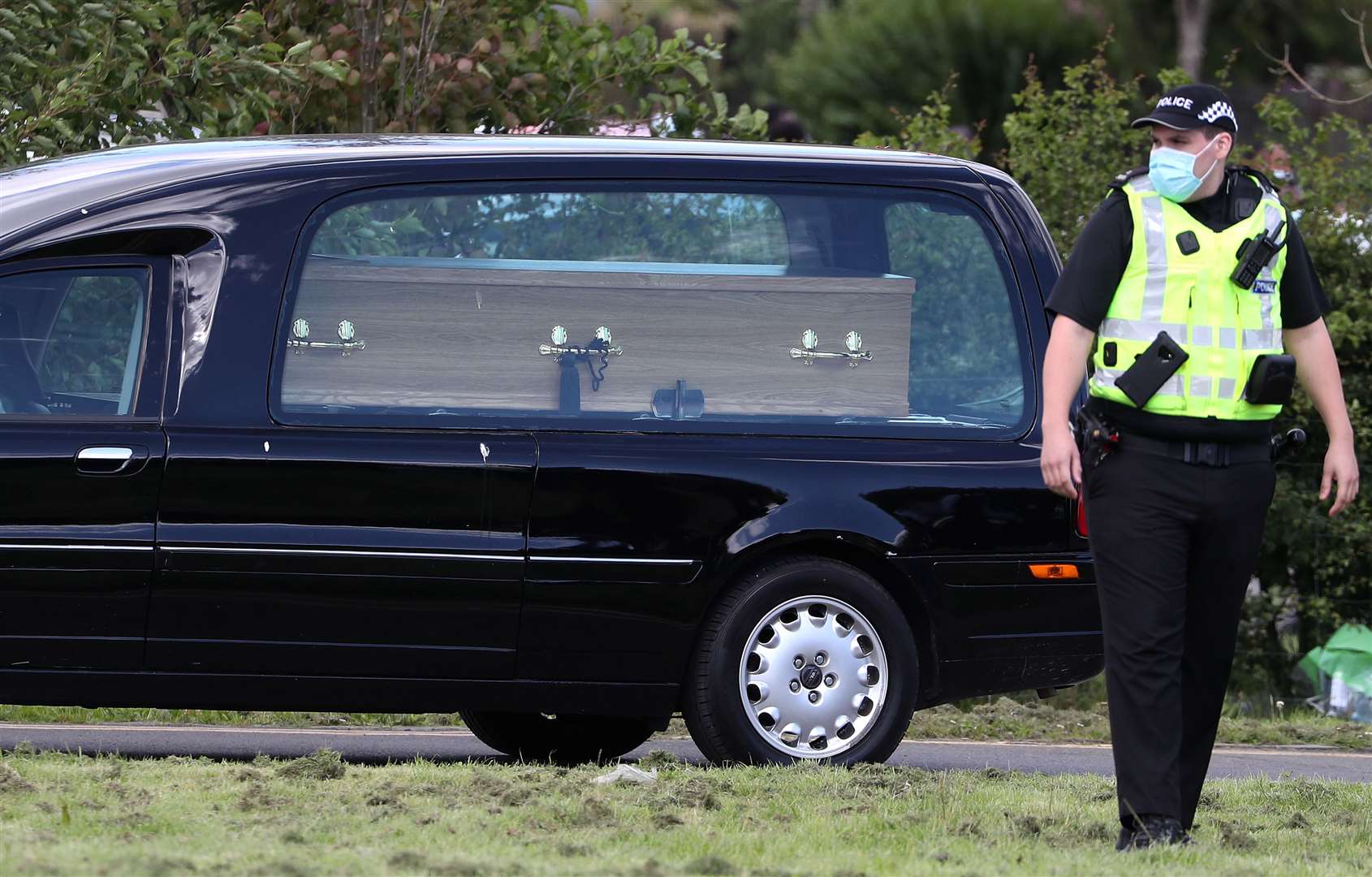 The funeral of Badreddin Abadlla Adam at Linn Cemetery in Glasgow (Andrew Milligan/PA)