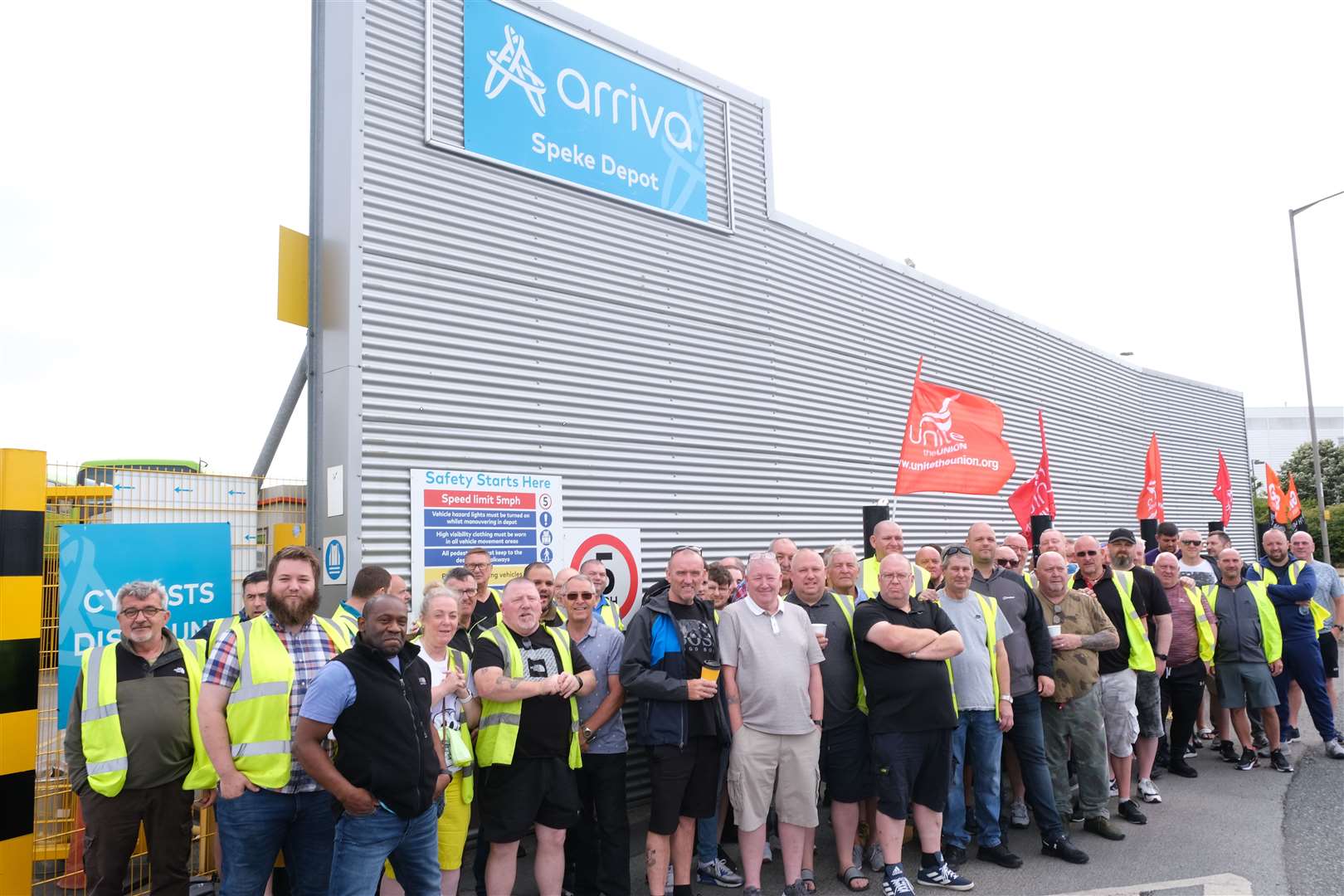 Kent workers will follow other Arriva bus drivers, pictured here in the North West of the country, in joining picket lines