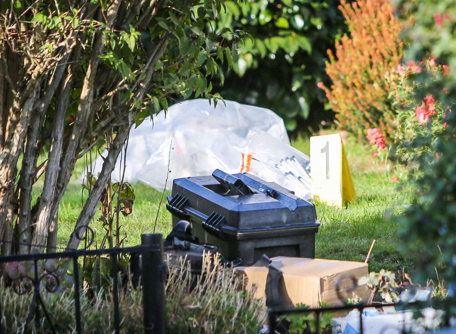 A police forensic kit at Carpenters Lane, Hadlow. Picture: Matthew Walker