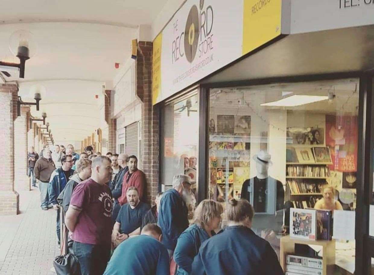 Huge queues have formed outside Ashford's The Record Store in previous years