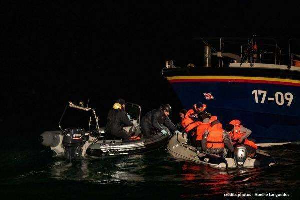 The rescue of a group of migrants in November. Picture: Abeille Languedoc