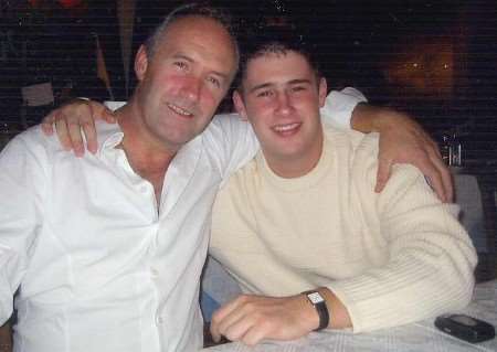 Lloyd Haines with his father, Mark, enjoying time together