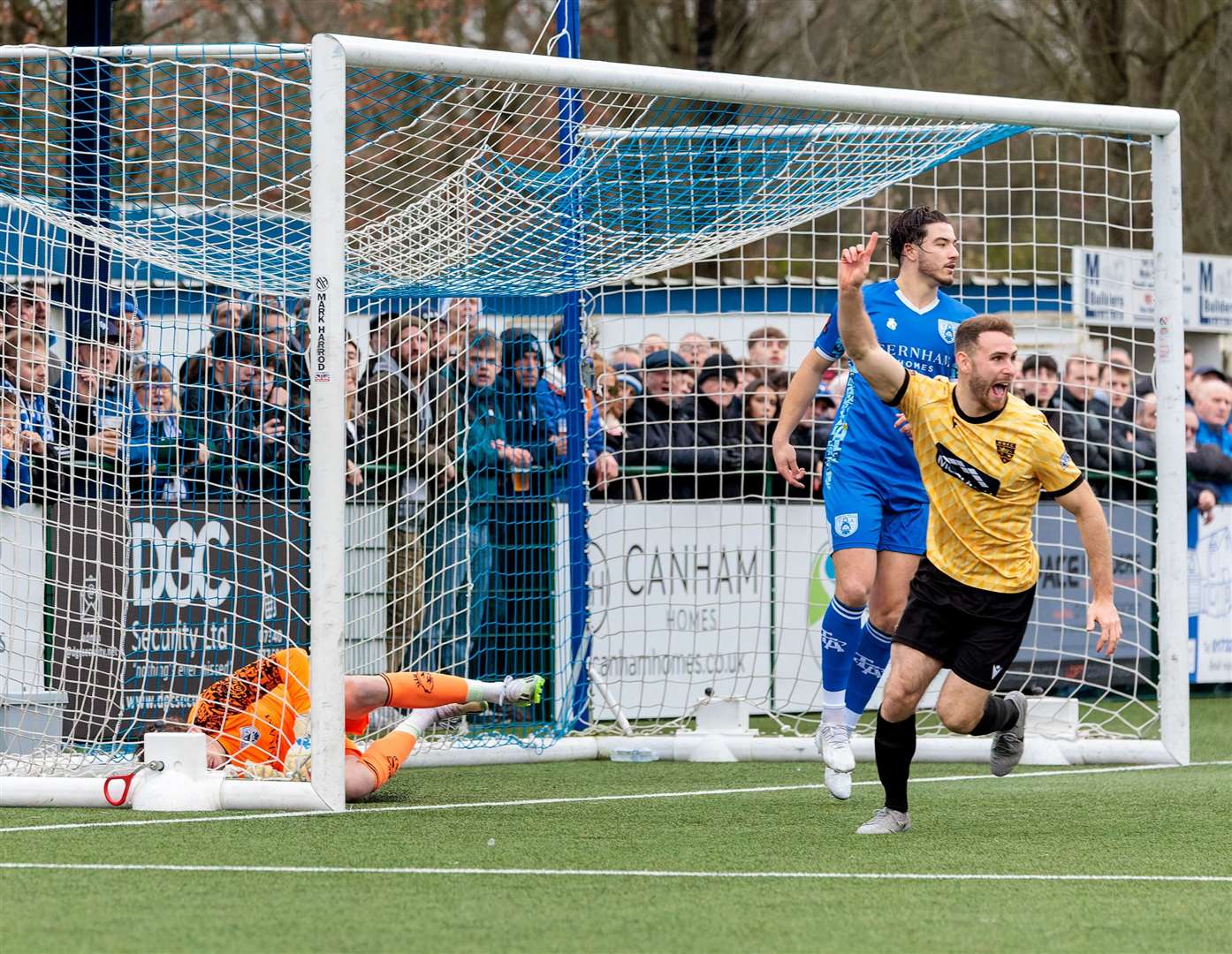 George Fowler opens the scoring for Maidstone in their 3-1 win at Tonbridge. Picture: Helen Cooper