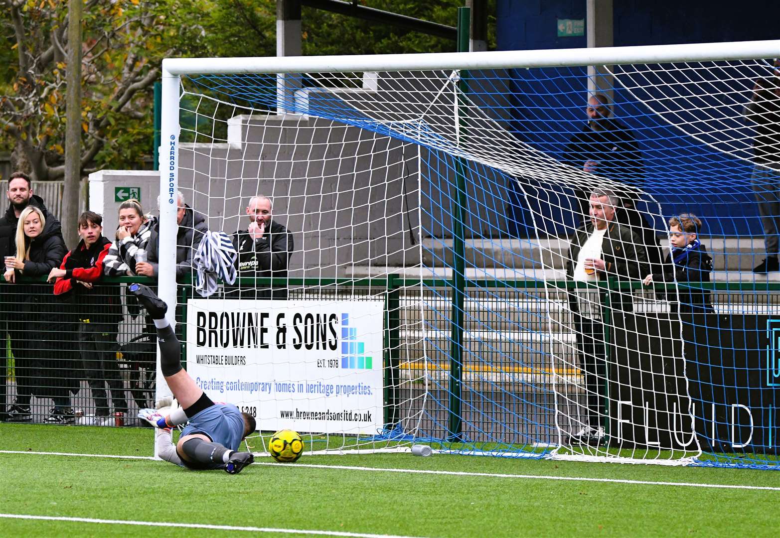 Gil Carvalho's penalty beats Herne Bay goalkeeper Sam Freeman. Picture: Marc Richards