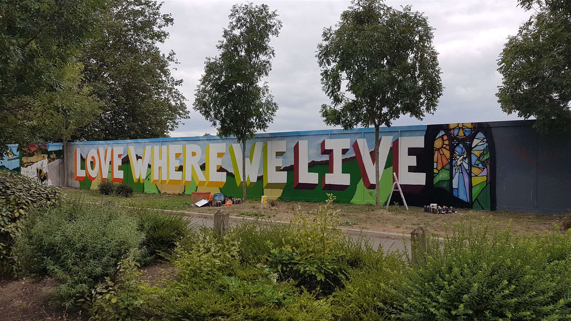 The street art at Kingsmead Field in Canterbury has been shortlisted in a competition to find the country's worst council-funded art. Picture: Canterbury City Council