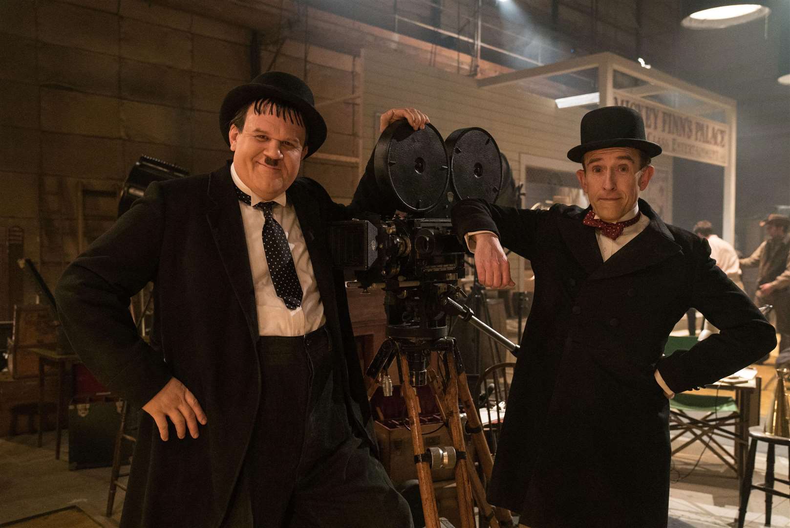 John C Reilly as Oliver Hardy and Steve Coogan as Stan Laurel in biopic Stan & Ollie - at cinemas now