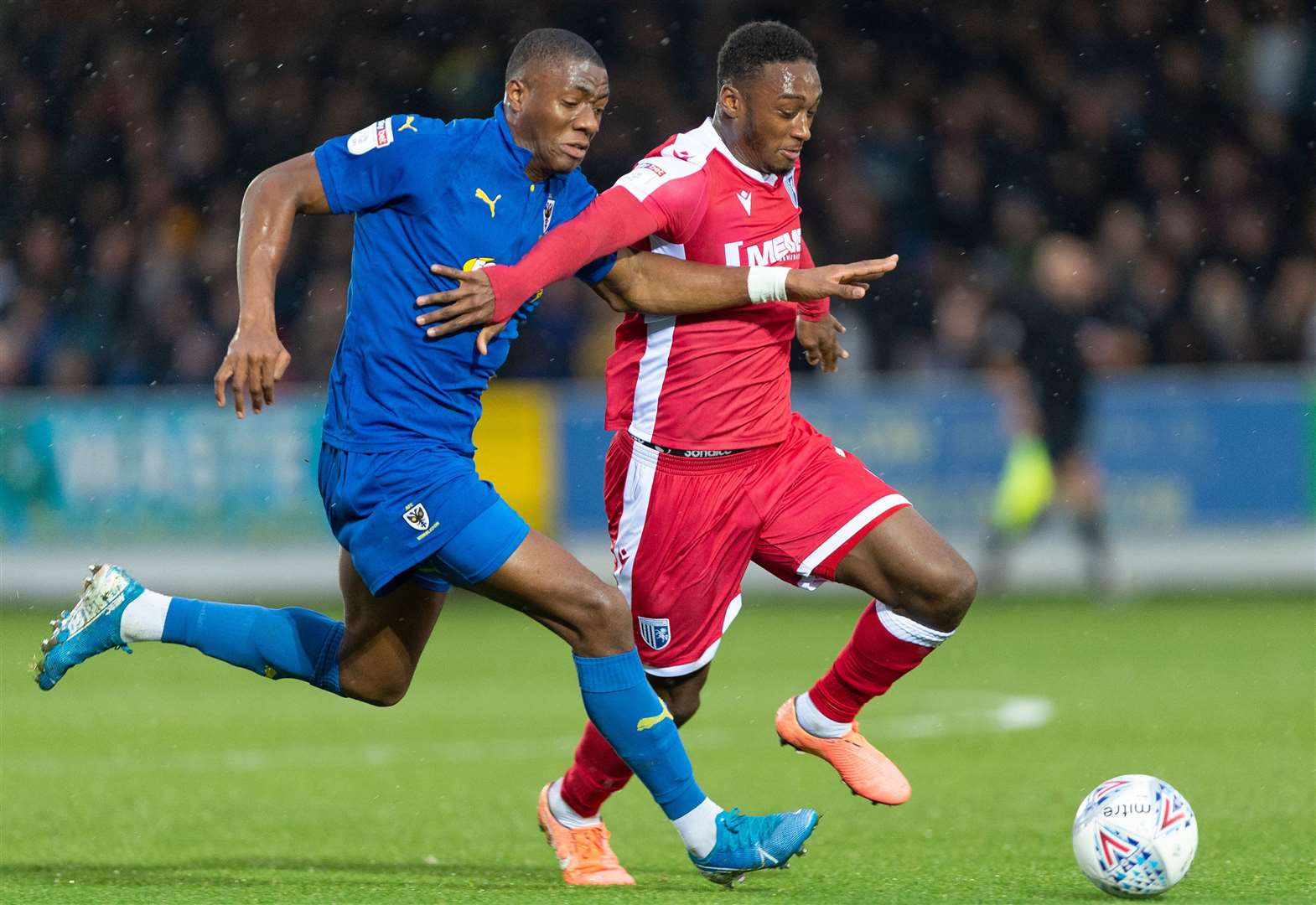 Gillingham striker Brandon Hanlan couldn't take advantage of his chances against AFC Wimbledon Picture: Ady Kerry