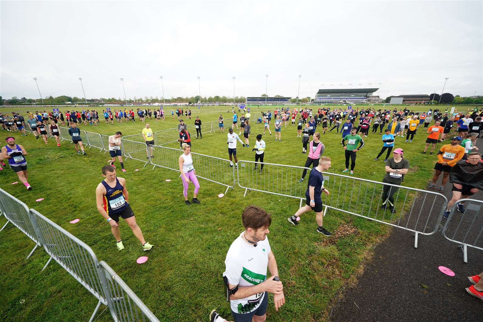 Runners were taking part in a socially-distanced and a non-socially-distanced 5k (Yui Mok/PA)