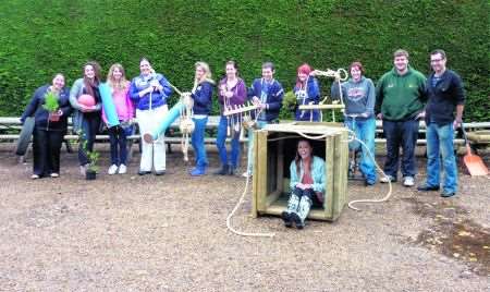 Students from Canterbury College during their visit to Howletts