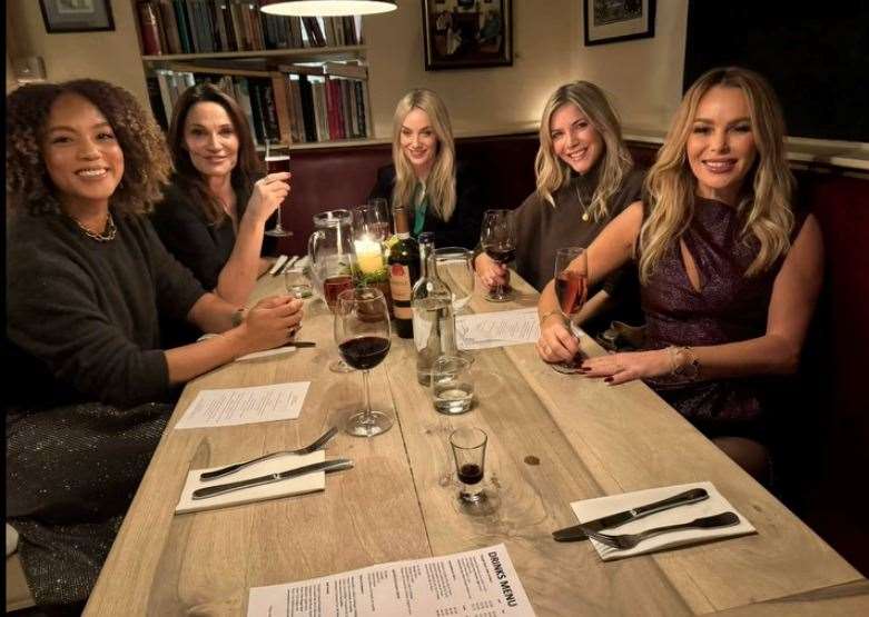 Amanda Holden and friends at The Sportsman in Seasalter. Picture: Amanda Holden/Instagram