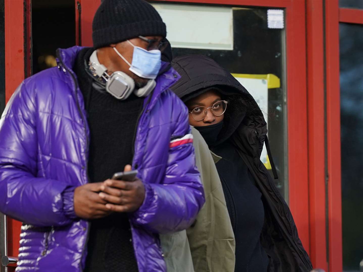 Deveca Rose (right) leaves Bromley Magistrates’ Court after the short hearing (Yui Mok/PA)