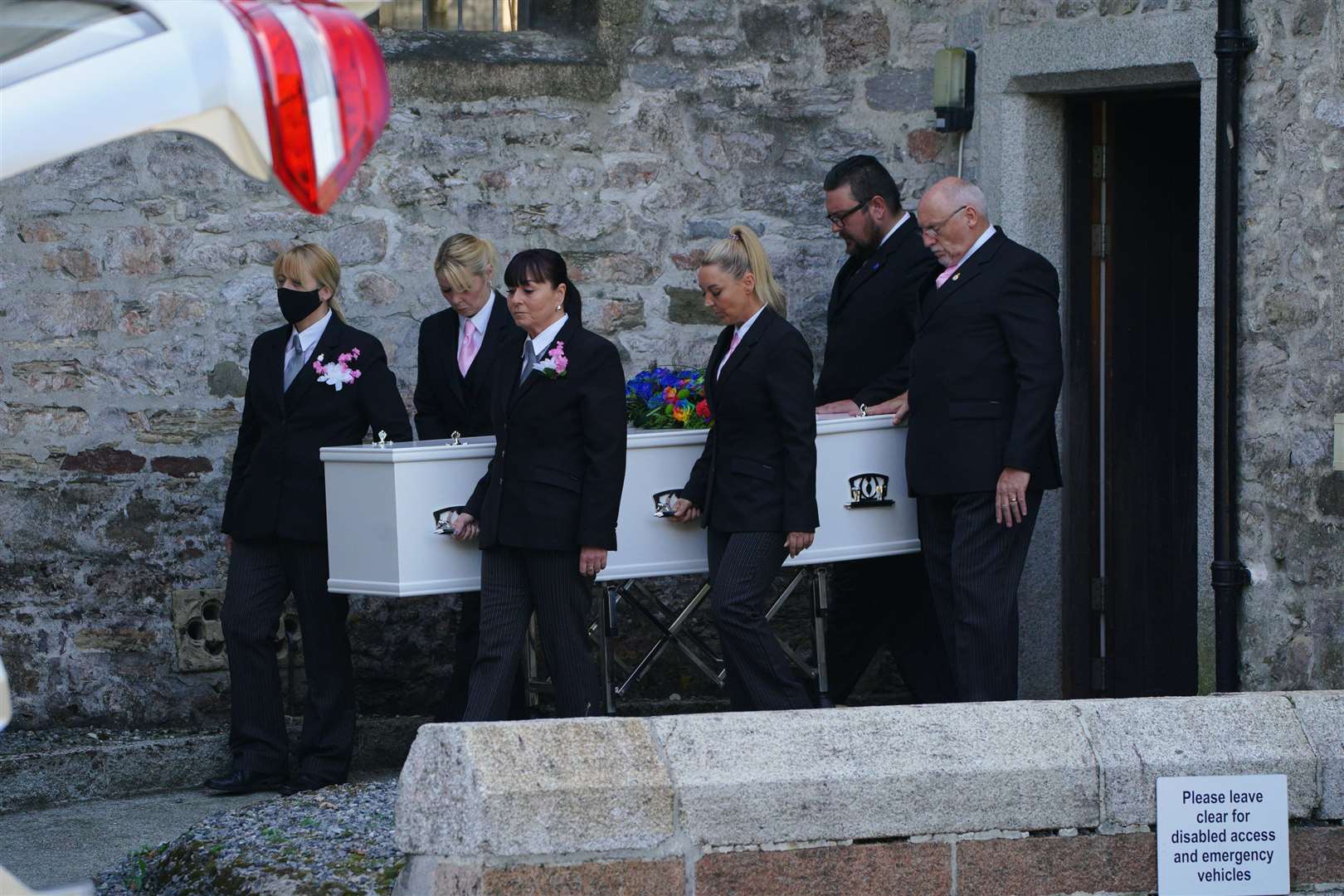 Around 300 people attended the funeral of Lee and Sophie Martyn (Ben Birchall/PA)