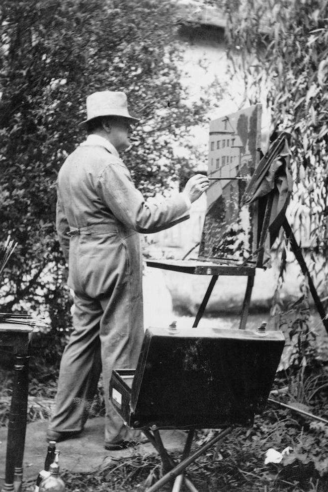 Sir Winston Churchill painting