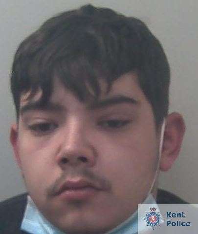 Kai Austen was sentenced to three years and six months’ in prison at a young offender institution. Picture: Kent Police