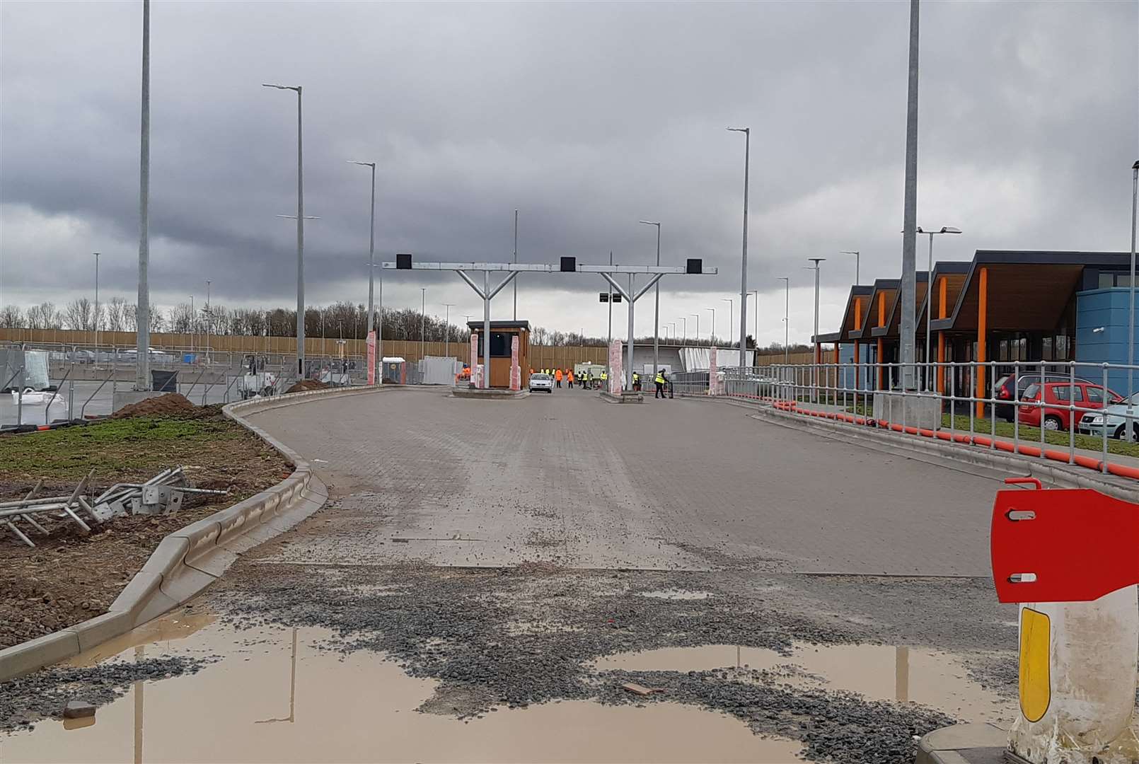 The entrance to the Waterbrook Park lorry park