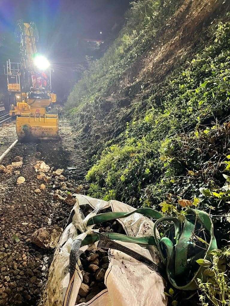 Network Rail worked through the night. Picture: Network Rail