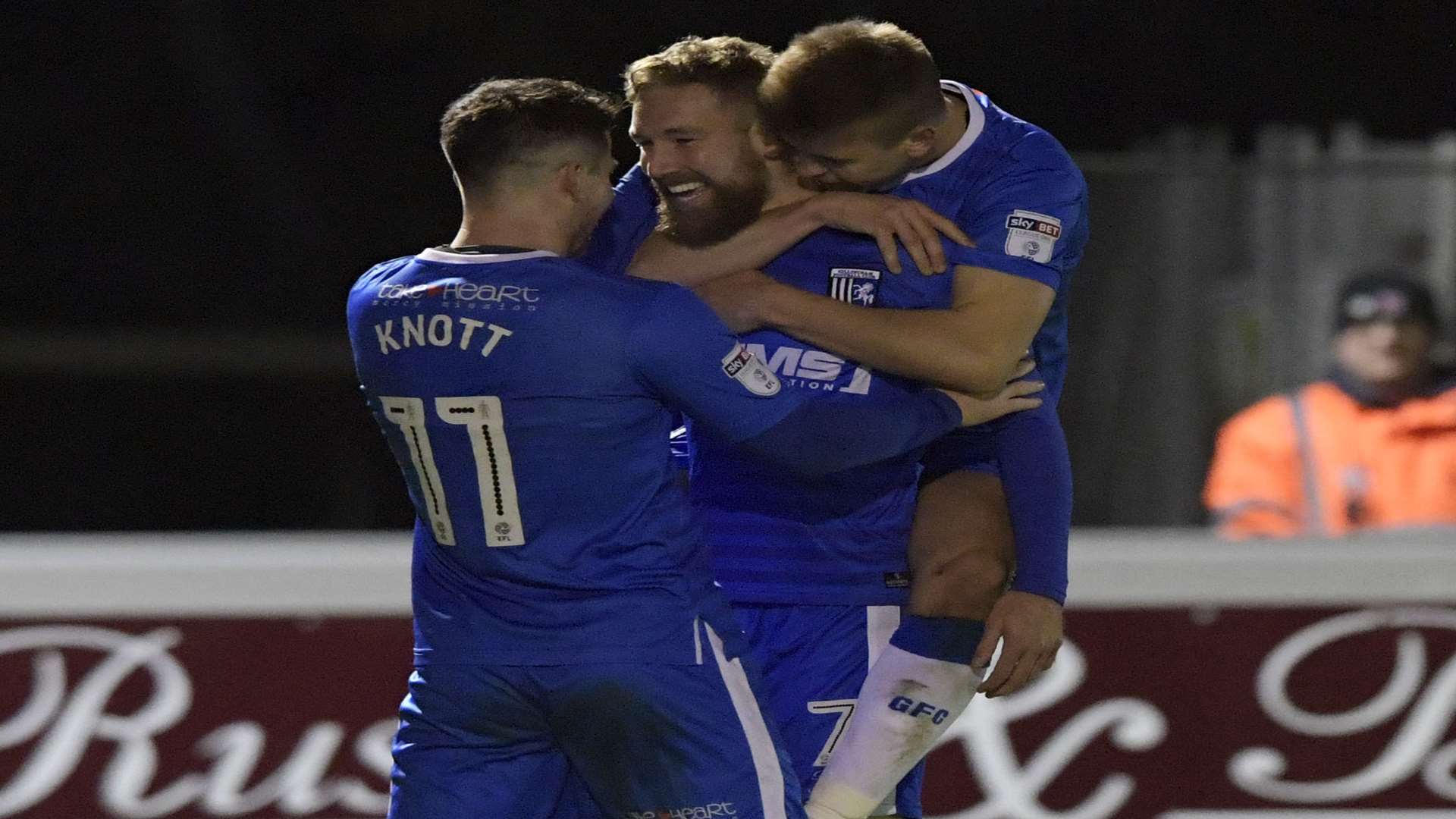 Scot Wagstaff celebrates scoring the equalising goal to make it 2-2 a minute after coming on as a substitute Picture: Barry Goodwin