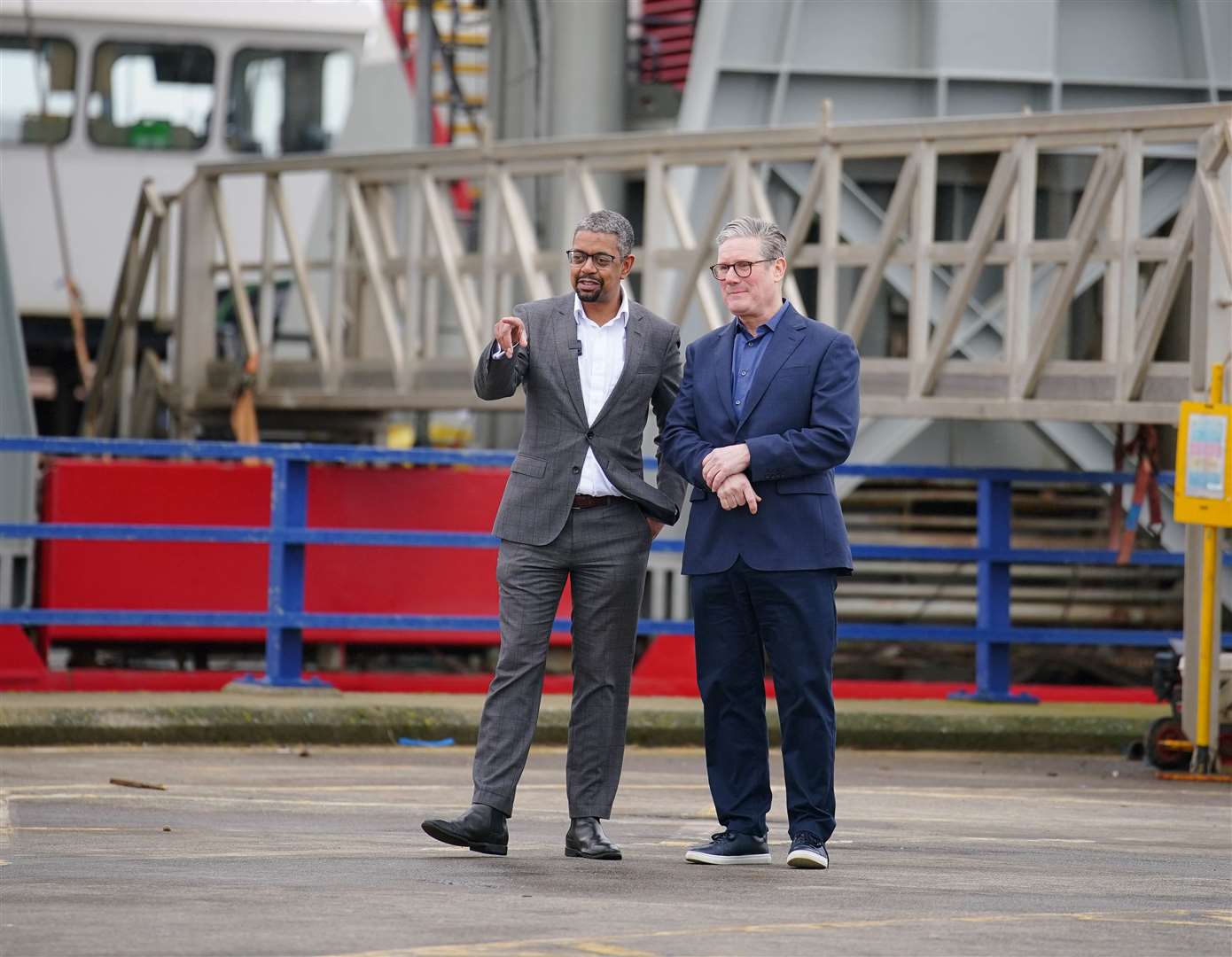 Vaughan Gething said Labour leader Sir Keir Starmer, right, has promised investment in steel (Peter Byrne/PA)