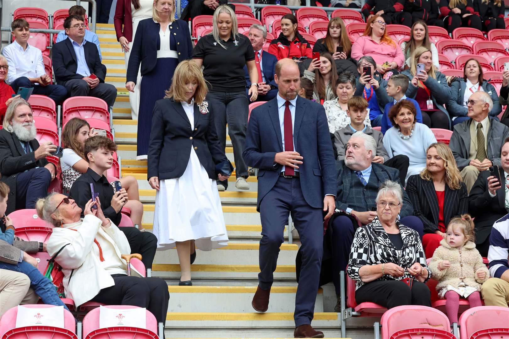 William on a visit to Parc y Scarlets, the home of the Scarlets rugby union team (Chris Jackson/PA)