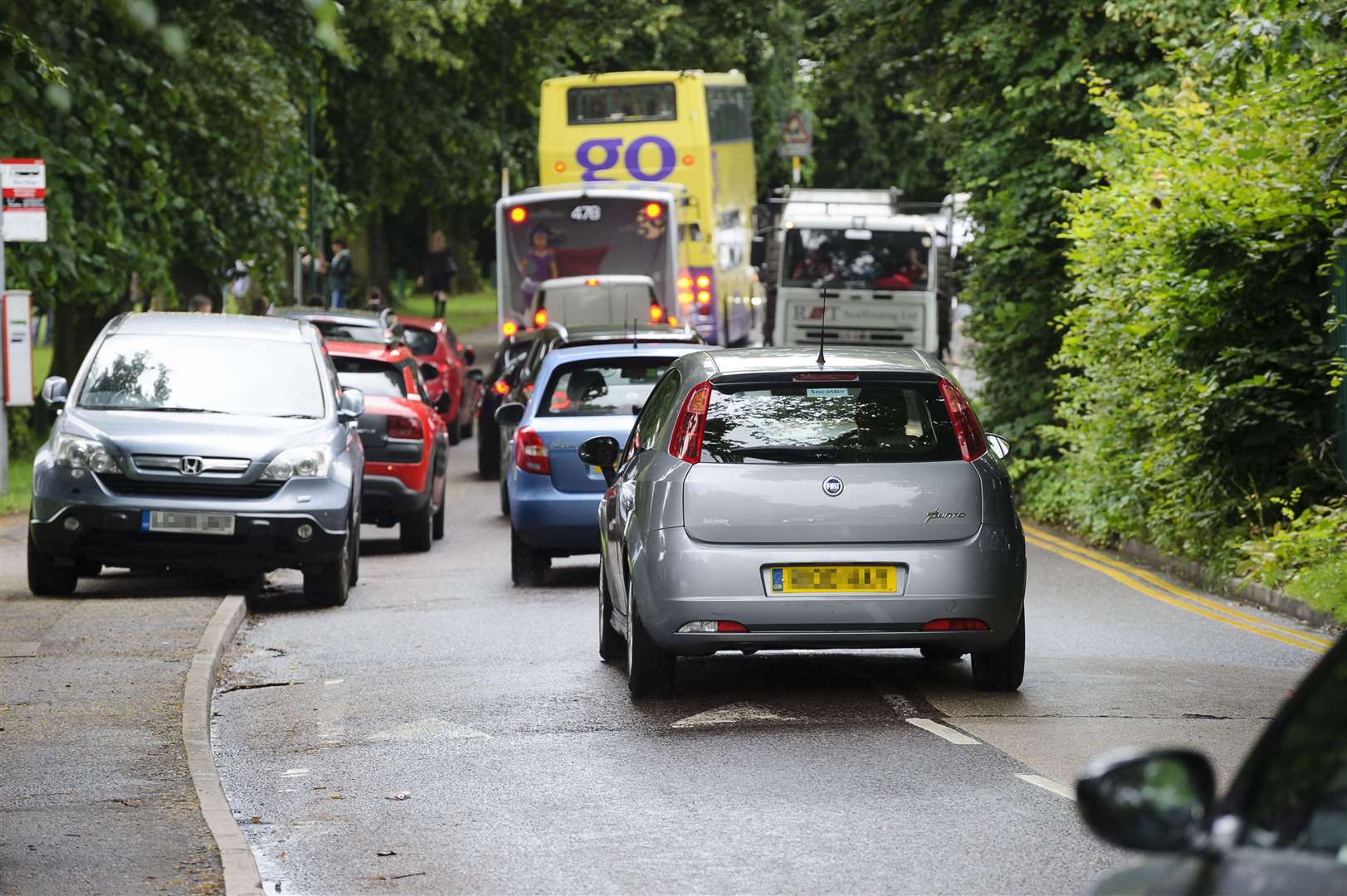Heavy congestion and poor parking at school closing time is a long standing issue in Common Lane, Wilmington. Picture: Andy Payton