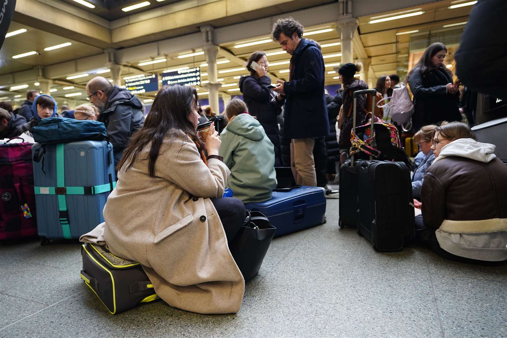 Services were cancelled because of flooding in a tunnel under the Thames (James Manning/PA)