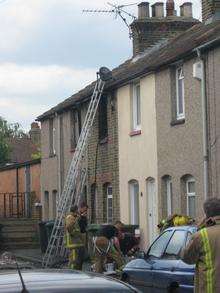 Fire destroys terraced house