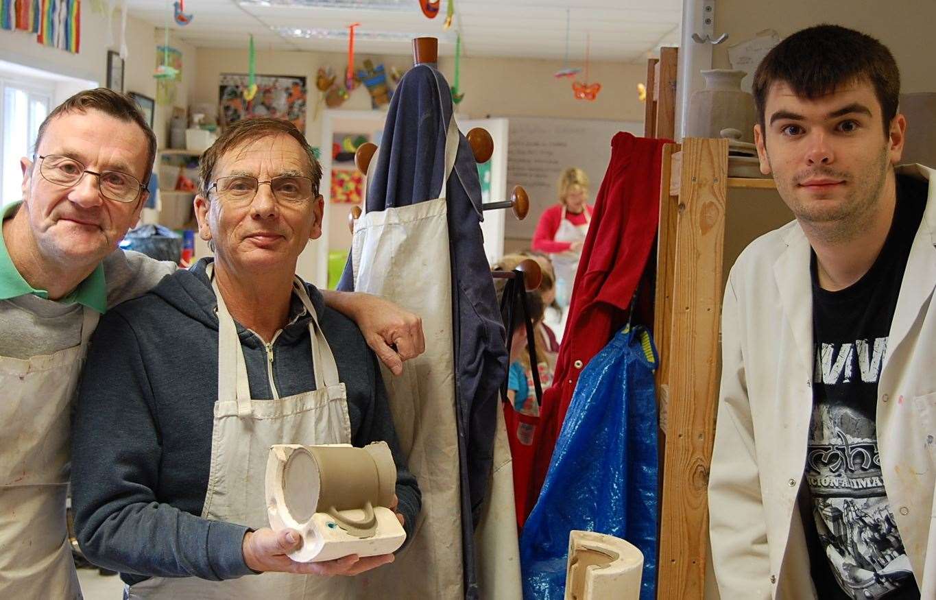 Hadlow Pottery students 