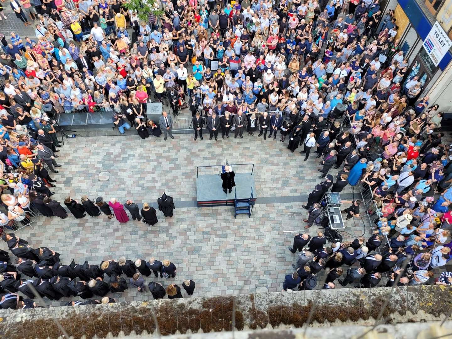 Crowds at the proclamation of King Charles III in Maidstone. Picture: Maidstone Borough Council