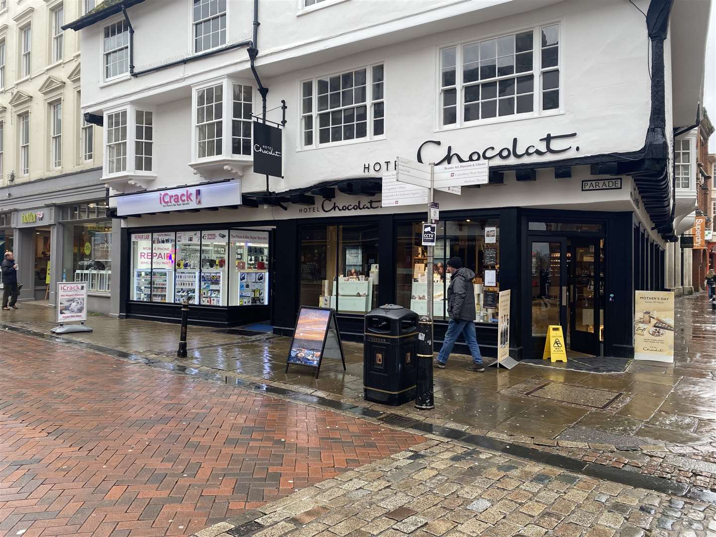 One of the other properties in Arora's portfolio, at 8-9 The Parade in Canterbury, is home to iCrack and Hotel Chocolat