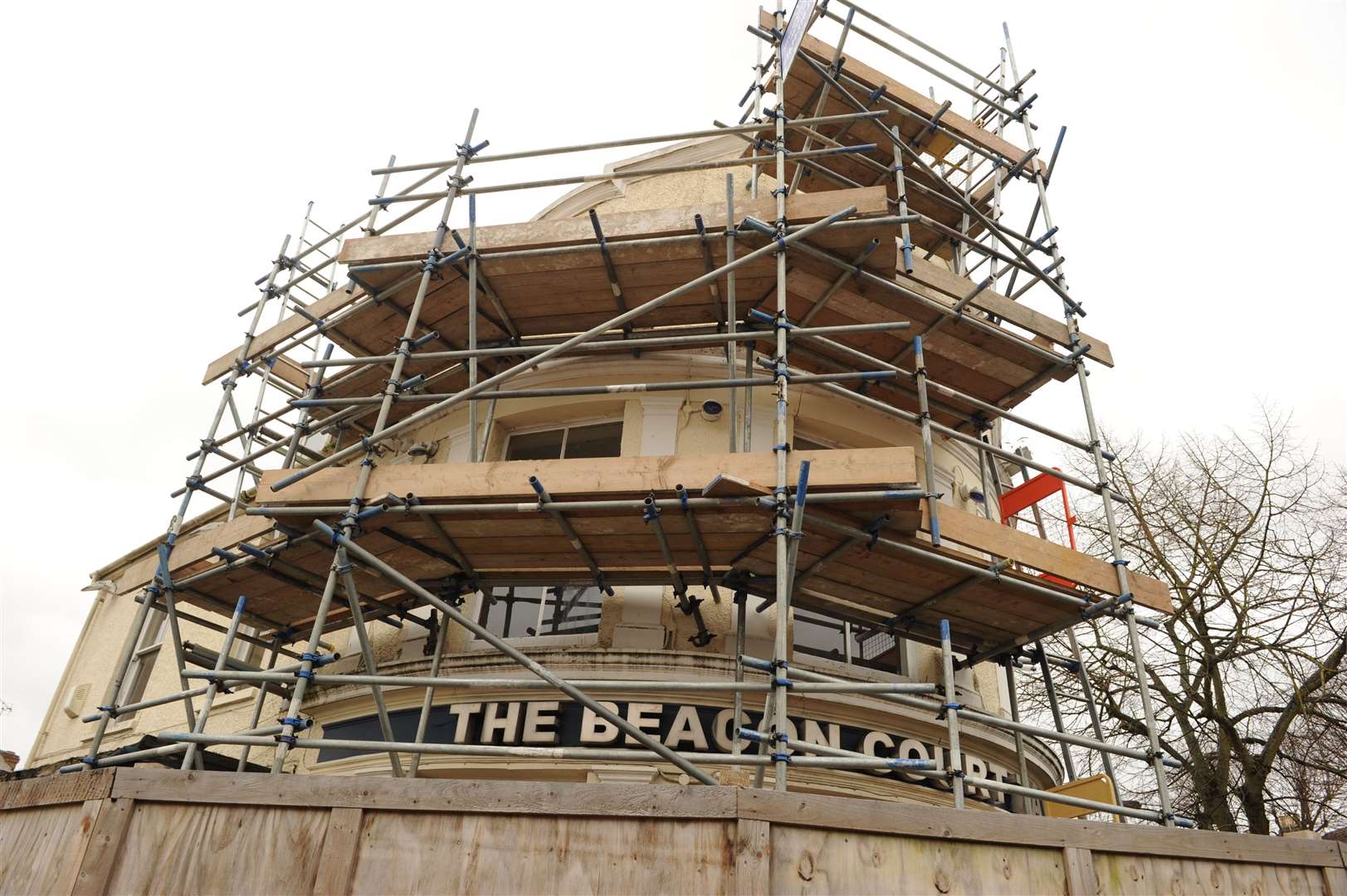 The Beacon Court pub is being demolished Picture: Steve Crispe. (7814597)