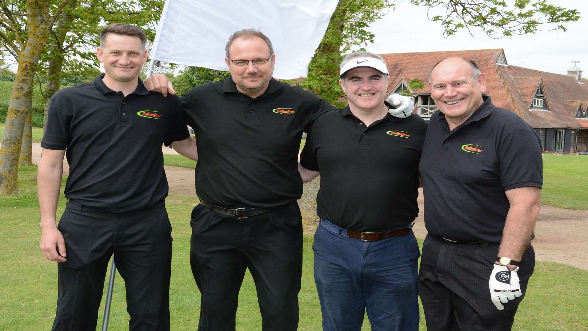 Sean Connor, Stuart Courter, Paul D’Arcy and Mick Hook of Gallaghers Aggregates at the KM Charity Golf Challenge 2016 staged at Boughton Golf Club On Friday, May 20.