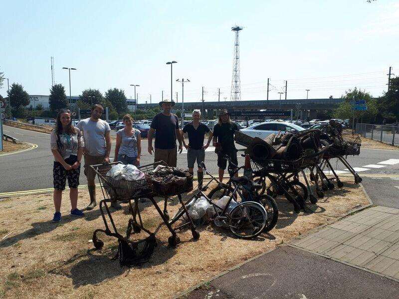 The team alongside their haul