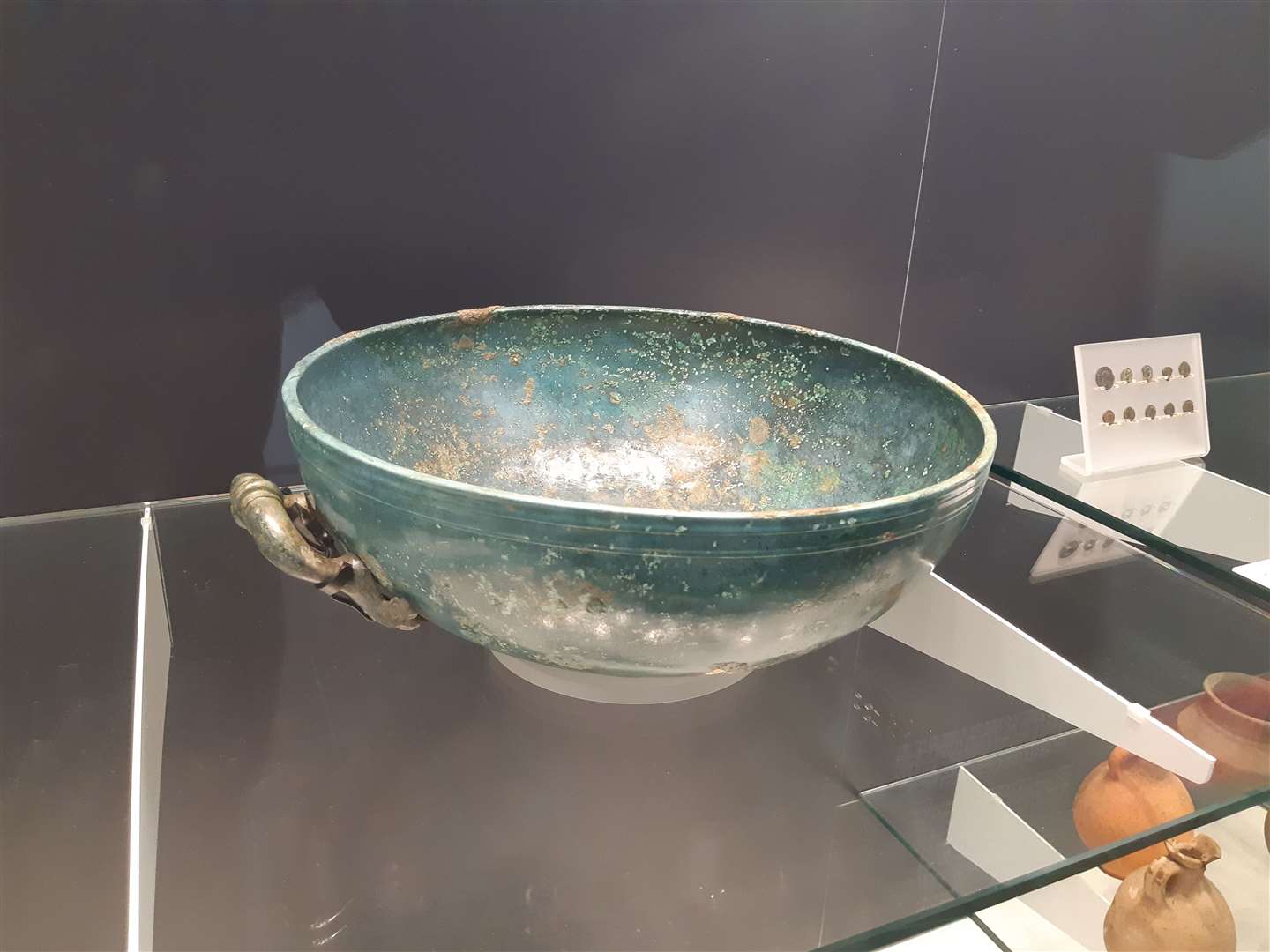 This Roman bowl, discovered underground between Sandwich and Wingham in late 2016, is one of the museum's oldest artefacts