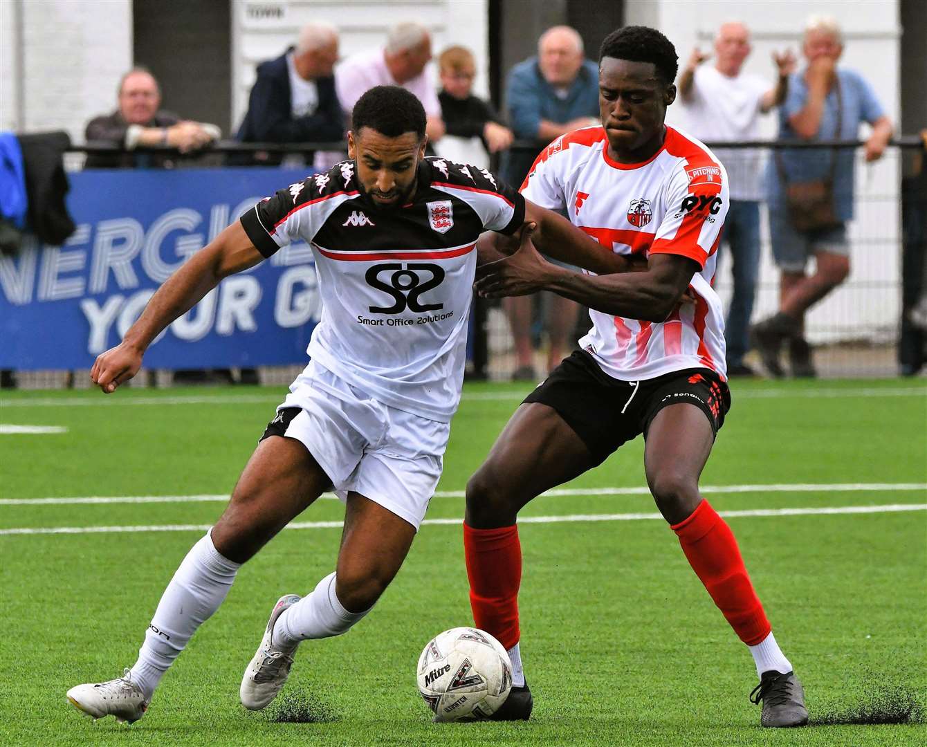 Johan Caney-Bryan - bagged a brace in Faversham’s 6-0 away FA Vase victory on Saturday. Picture: Marc Richards