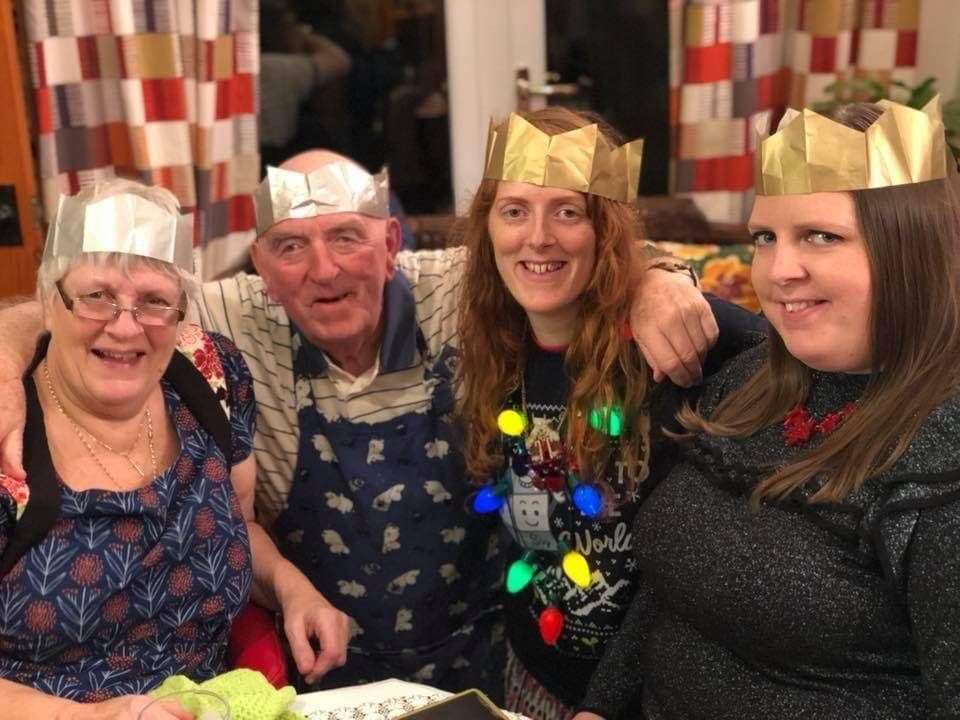 The O'Brien family celebrating all together