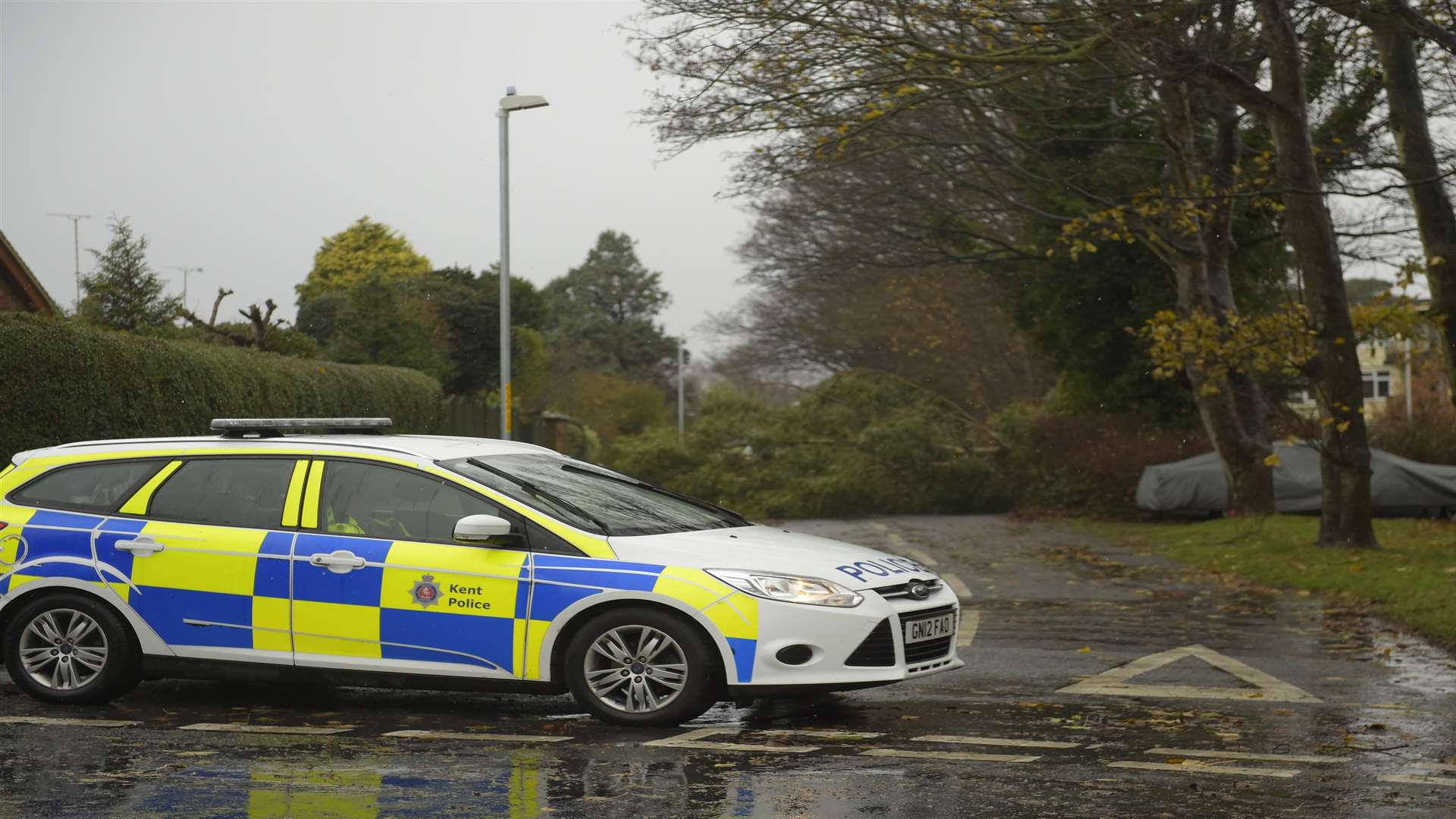 Police remain at the junction of Granville Road. Picture: Tony Flashman