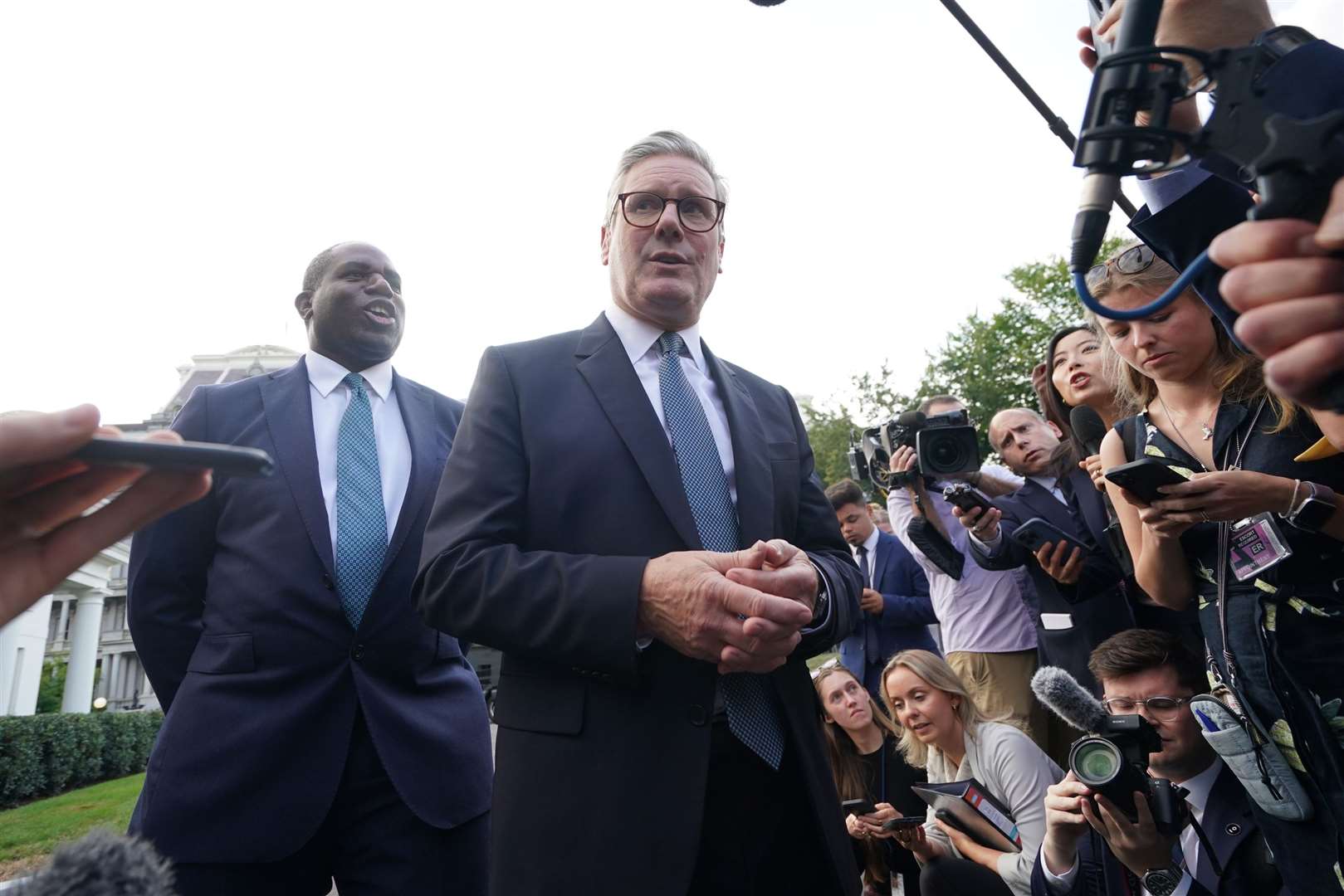 Sir Keir Starmer with David Lammy (Stefan Rousseau/PA)